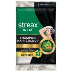 Streax Insta Shampoo Hair Colour For Unisex, Pack Of 8 Pouch